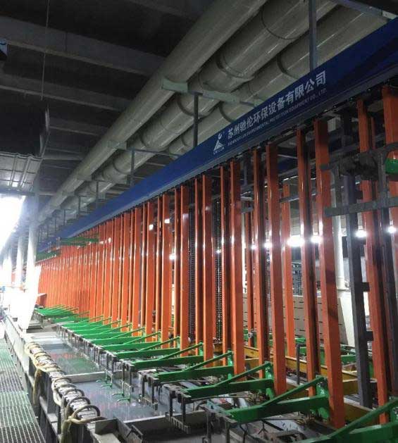 飛創(chuàng )科技電鍍全自動(dòng)環(huán)形式垂直升降生產(chǎn)線(xiàn)